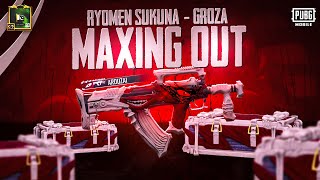 First Mythic Groza in Pubg Mobile  Ryomen Sukuna Groza Maxed Out 🔥🔥 [upl. by Rakso]