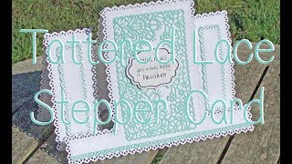 Tattered Lace Lace Inset Stepper Card [upl. by Aehsrop]