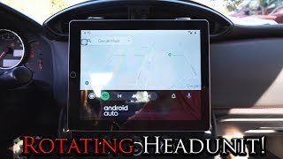 Worlds First Motorized Car Radio  Autorotate Carplay and Android Auto  Install [upl. by Keener337]