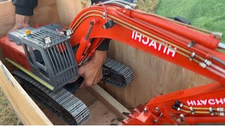 Unboxing HITACHI 112 Hydraulic RC Excavator [upl. by Pardner]