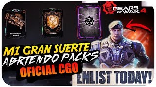 ¡¡MI SUERTE AL ABRIR LOS NUEVOS PACKS OFICIALES DE LA CGO ABRIENDO PACKS GEARS OF WAR 4  Gonner [upl. by Nyladnohr]