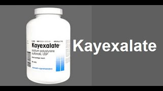 Kayexalate mode daction [upl. by Bondy149]