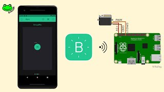 Remote control servo motor with Raspberry Pi and Blynk app through wifi [upl. by Inava]