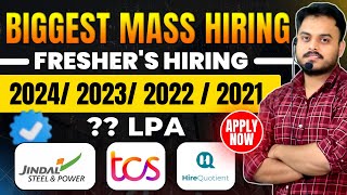 10 Biggest Hiring  Freshers Hiring  2024 2023 2022 2021  Apply Now👨‍💻👩‍💻 [upl. by Letsirk317]