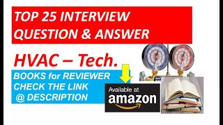 Top 25 Interview questions and answers for HVAC technician 📖🕮Check Books DESCRIPTION [upl. by Nomal419]