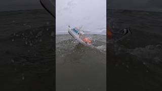 Model Boat VS Big waves drone rcboat modelship [upl. by Erised]