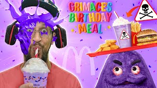 Happy Birthday Grimace Shake McDonalds meal gone wrong [upl. by Dnalevets]