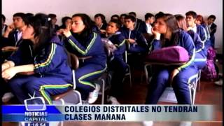 Colegios distritales no tendrán clases mañana [upl. by Drescher]