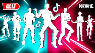 ALL TIKTOK DANCES amp EMOTES IN FORTNITE [upl. by Nyladnar808]