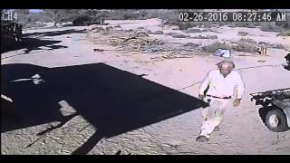 Robbery attempt at the Slab City Sanctuary security camera footage [upl. by Peregrine706]