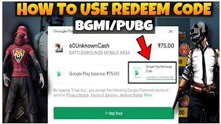 How To Use Redeem Code In BgmiPubgMobile [upl. by Ahsinod]