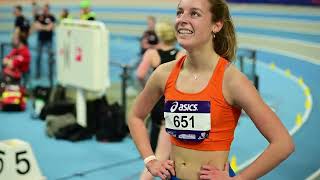 ASICS NK Indoor 2024 U20V 1500m 1 Loes Kempe [upl. by Ahselrac]