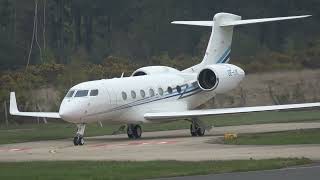 GULFSTREAM G500 OELRC  X OEIKS  DEPARTING FROM FARNBOROUGH ON AN AIR TEST 274 [upl. by Solegna140]