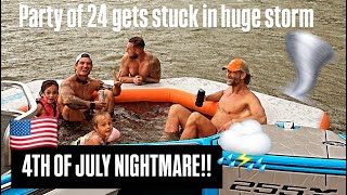 🎇 4THOFJULY STRANDED AGAIN WITH THE REYNOLDS FAM HUGE STORM ON A BOAT⛈️🌪️ vlog familyvlog [upl. by Ahsyekat]