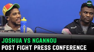 Anthony Joshua vs Francis Ngannou Post Fight Press Conference Full [upl. by Ellehcyt]