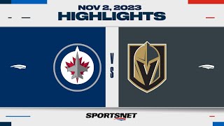 NHL Highlights  Jets vs Golden Knights  November 2 2023 [upl. by Adnalor]