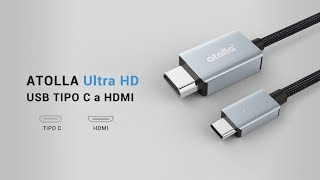 atolla Adaptador Cable USB Tipo C a HDMI 4K  C103 [upl. by Assil262]