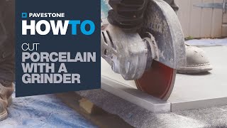 How To Cut Porcelain Paving With A Grinder [upl. by Zuckerman]