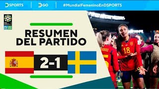 España Vs Suecia • RESUMEN COMPLETO  Goles 21  Mundial Femenino [upl. by Eerhs562]