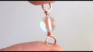 Beaded Chain Link Wire Wrap Tutorial [upl. by Gnoud129]