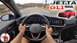 The 2022 VW Jetta GLI Manual is the Adult Swim Sport Sedan POV Drive Review [upl. by Nagiem838]