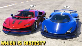 GTA 5  OVERFLOD ZENO vs ITALI RSX  Which is Fastest [upl. by Yole]