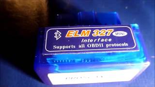 Bluetooth OBD II Mini ELM327 interface tested in a Hyundai i30 in HD [upl. by Abdu]