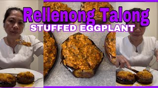 RELLENONG TALONG  Stuffed Eggplant 🍆 foodlover cooking stuffedggplant [upl. by Kinemod974]