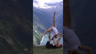 Acro with a VIEW 😍 acrobats shorts acroyoga [upl. by Combes]