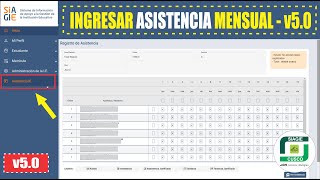 Siagie v50  Tutorial para Registrar Asistencia MENSUAL en la Versión 50  Actualizado 2024 [upl. by Nnaid47]