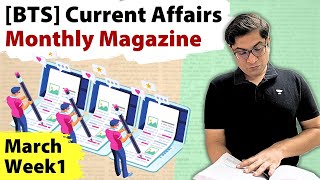 BTS Monthly Current Affairs Magazine Content Review March Week1  By TheMrunalPatel [upl. by Acimahs]