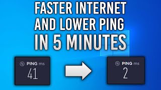 HOW TO GET LOWER PING AND SPEED UP YOUR INTERNET  WINDOWS 1011  2022 [upl. by Solhcin]