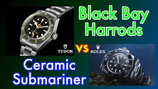 Watch review Shootout Tudor Black Bay Harrods Edition 79230G vs Rolex Submariner 114060 2020 [upl. by Ennaoj]