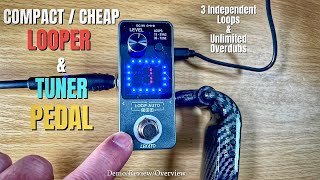 Cheap LOOPER  TUNER Pedal  Lekato Looper  DemoReviewTutorial [upl. by Ystap]