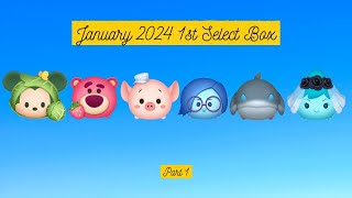 Disney Tsum Tsum  January 2024 1st Select Box  Part 1 [upl. by Haldi]