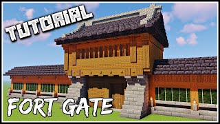 How To Build A Japanese Fort Gate  Minecraft Tutorial [upl. by Seaver741]