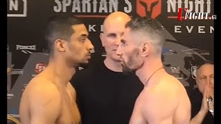 Έντονο staredown ο ΜΕΛΕΤΗΣ ΚΑΚΟΥΜΠΑΒΑΣ με τον Badr Ghazy  UFIGHTGR [upl. by Annoya]