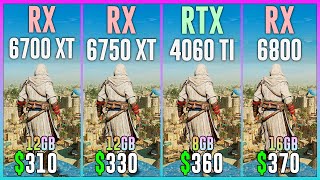 RX 6700 XT vs RX 6750 XT vs RTX 4060 TI vs RX 6800  Test in 15 Games  Best GPUs Black Friday 400 [upl. by Vandervelde744]