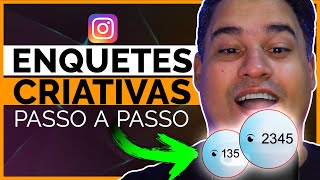 ENQUETES CRIATIVAS PARA FAZER NO INSTAGRAM  Como fazer enquete no Instagram [upl. by Lyndsey]