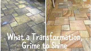 AMAZING Sandstone PATIO and DRIVEWAY Pressure Wash [upl. by Lemar449]