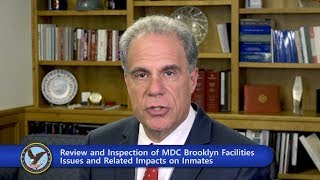 Review and Inspection of MDC Brooklyn Facilities Issues and Related Impacts on Inmates [upl. by Giuliana]