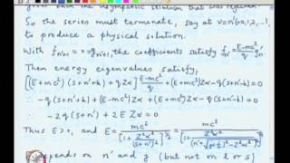 Mod01 Lec08 The Frobenius method solution Energy levels and wavefunctions [upl. by Ivers]