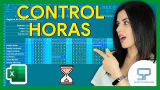 🕑 ➡ 🕥 Calcular HORAS TRABAJADAS en Excel ✅ Control de horas [upl. by Esineg]