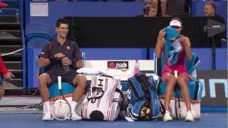 Novak Djokovic and Ana Ivanovic do Gangnam Style  Hyundai Hopman Cup 2013 [upl. by Arrat]