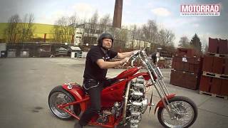 Sternmotorbike Frank Ohle baut Motorrad mit Flugzeugmotor [upl. by Clough]