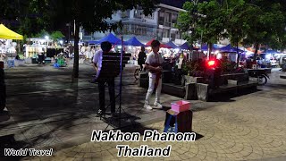 Thailand Street Buskers Performing at a Local Walking Street Night Market [upl. by Amorita885]