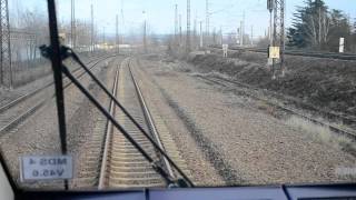 Führerstandsmitfahrt von Halle Saale nach Leipzig Hbf Tief [upl. by Eleets817]