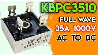 Silver KBPC3510 1000 Volt Bridge Rectifier 3510 Diode 35A 1000V AC To DC Single Phase Metal Housing [upl. by Saisoj]