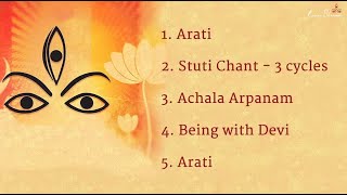 Navaratri Sadhana I Arati I Stuthi I Achala Arpanam I Being with Devi IArati  Sadhana I sadhguru [upl. by Anivla806]