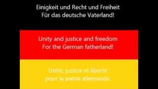 Lied der Deutschen Deutschlandlied  National anthem of Germany Hymne national de lAllemagne [upl. by Schmitz]